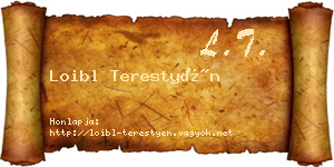 Loibl Terestyén névjegykártya